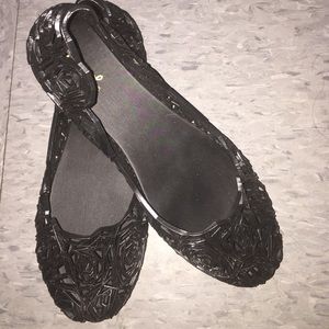 Black Jelly Flats! Beautiful!!