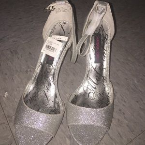 Glittery Silver Heels!
