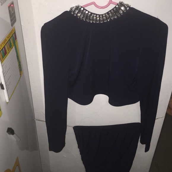 Navy Blue With Rhinestones 2 Piece Set!!