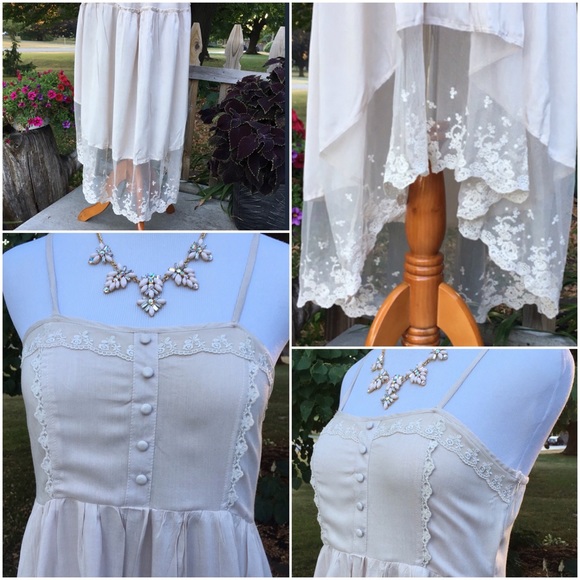 sale BEAUTIFUL LACE HEMMED MAXI 1 Med left - Picture 3 of 8