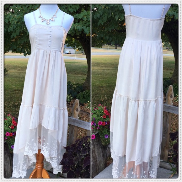 sale BEAUTIFUL LACE HEMMED MAXI 1 Med left - Picture 2 of 8