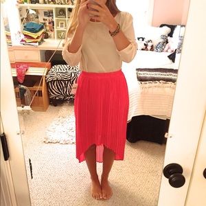 FINAL SALE Coral high-low skirt