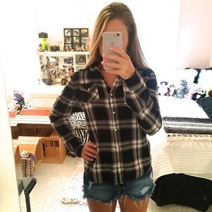 Black and grey flannel