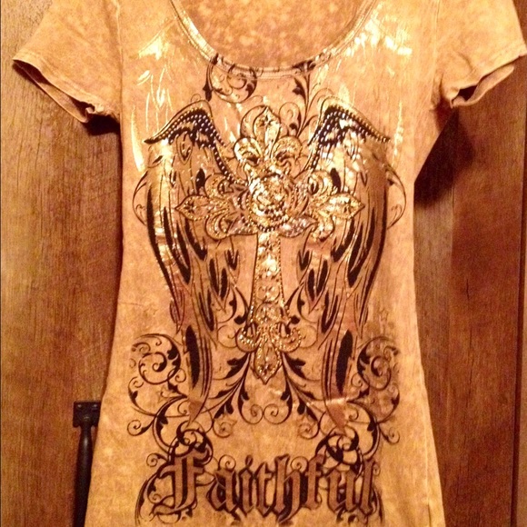 Junior's bling "Daytrip" fitted low-neck shirt