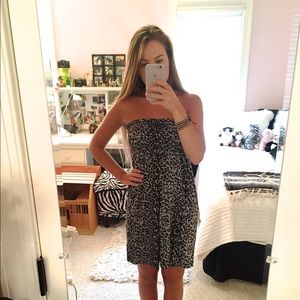 Black and grey leopard dress