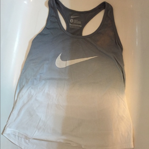 Black and White Ombré Nike Tank