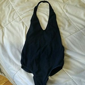 American Apparel Cotton Spandex Halter Bodysuit