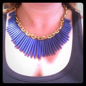 STUNNING blue spike statement necklace by KJL!
