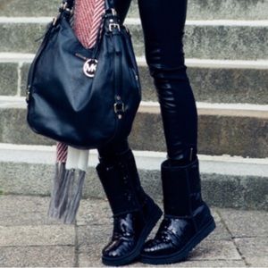 UGG Black Sequin Short  Boots