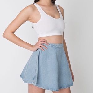 American Apparel Light Wash Denim Skirt