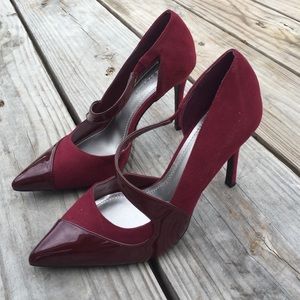 BCBGeneration Wine colored pumps.