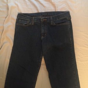 Blue denim skinny jeans
