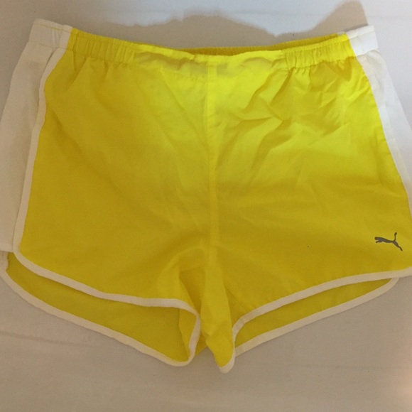 Yellow Puma Running Shorts