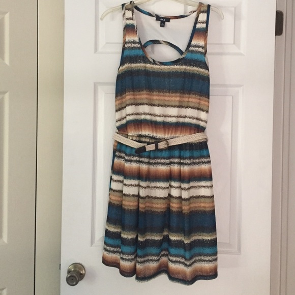 Brown and Teal Dress