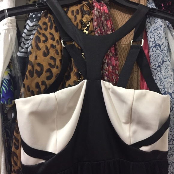 High neck strap dress