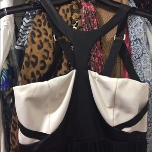 High neck strap dress