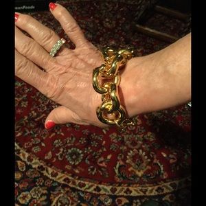 J Crews Chunky, Bold Gold Bracelet
