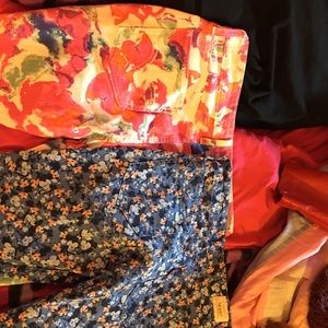 2 floral print Levi jeans