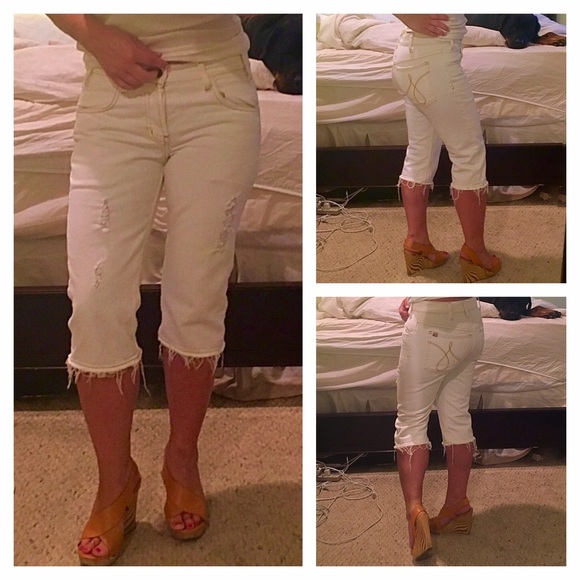 EUC Juicy Couture Off White Creme Jeans - Sz 24