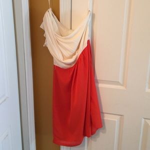 Medium MM Couture dress orange and cream