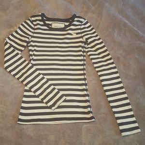 Navy and white striped long sleeve