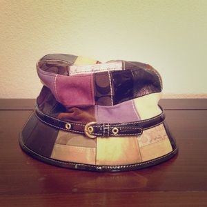 Coach patchwork bucket hat with matching purse