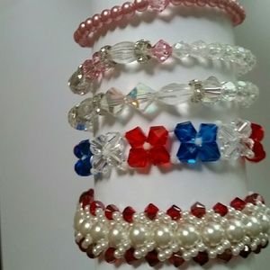 Bracelet compare of crystal sizes 4mm 6mm 8mm