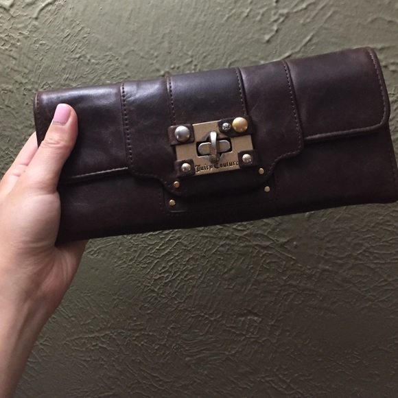 Juicy couture brown leather wallet