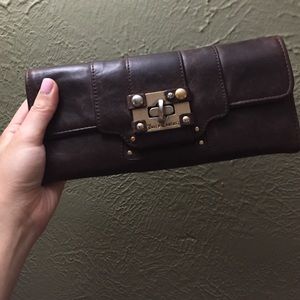 Juicy couture brown leather wallet