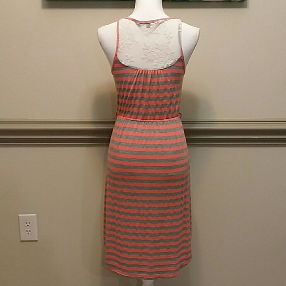 Orange and Gray Love Chelsey High Low Dress - Picture 3 of 4