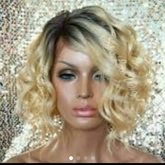 NEW!100% Human Hair Blend Blonde Lace Front