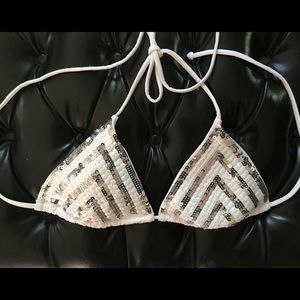 Sequined  bikini top