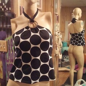 Black and white swimsuit top