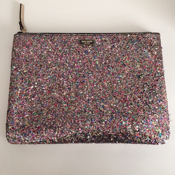 Kate Spade glitter clutch