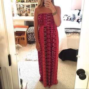 Aztec print maxi dress