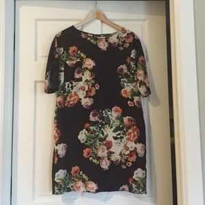 Black Floral Topshop Dress