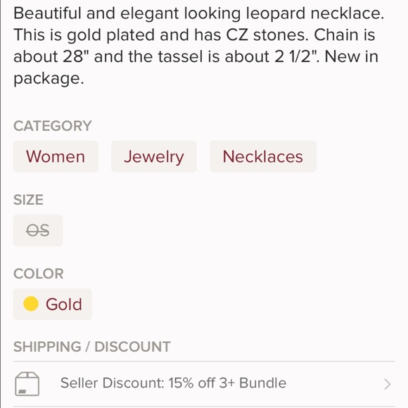 (K2) Leopard Tassel Necklace - Picture 4 of 4