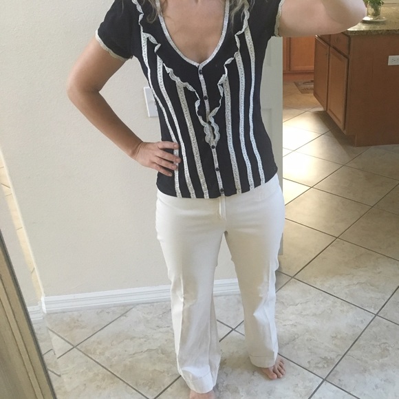 Banana Republic Beige Dress Cuff Pants, size 4 - Picture 2 of 4