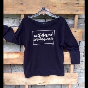 Off the shoulder lightweight sweater