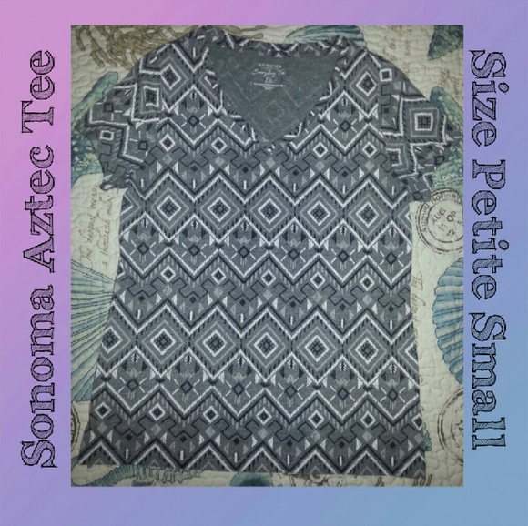 Sonoma Aztec print Petite Small TShirt