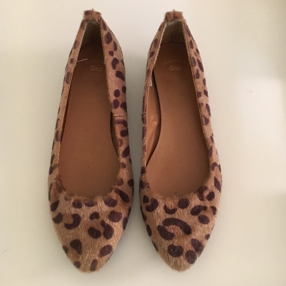 Gap leopard print calf hair flats