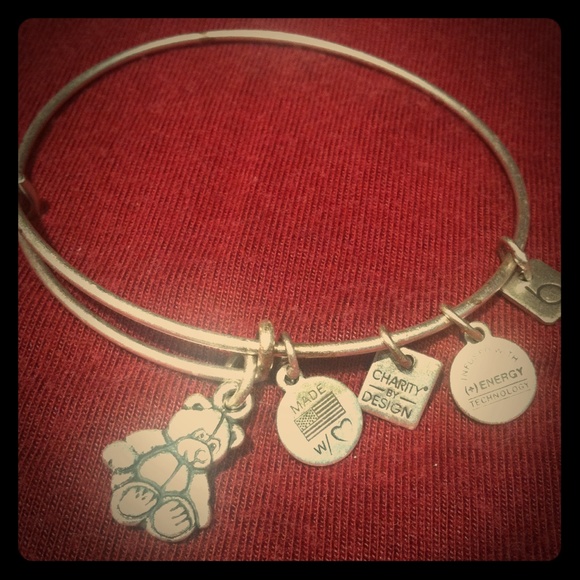 Alex & Ani Little Brown Bear Charm Bangle