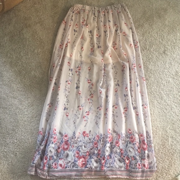 Floral maxi skirt