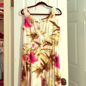 Talbots Dresses - Talbots watercolor print stretch dress 12 PETITE Talbots Dresses - Talbots watercolor print stretch dress 12 PETITE