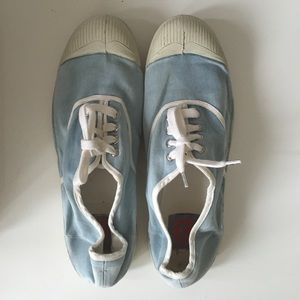 BENSIMON washed blue sneakers euro size 40/US 9ish