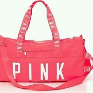 NWT Coral Pink Duffle Gym Bag
