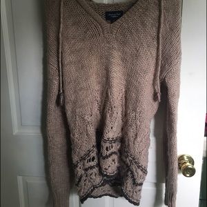American eagle knit sweater with hood