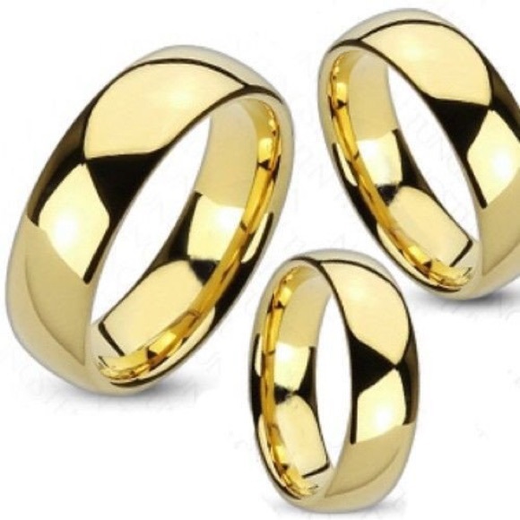14k gold plated tungsten rings! Many sizes