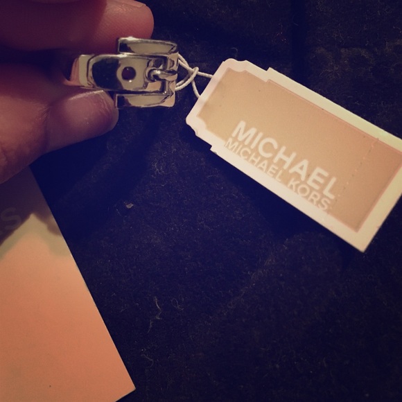 Michael Kors Silver Buckle Ring Size 6