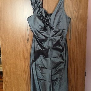 Shiny silver dress